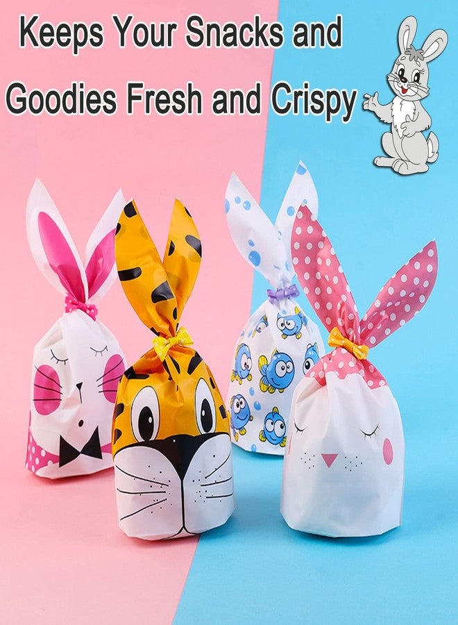 RORANIC 50 Pack Candy Gift Bags,Cute Tiger Small Goodie Bags for Kids Birthday Party, Cellophane Bags for Treats,Cooky,Cookies,Toys,Snacks,Baby Shower Party Favor Bags - Image 3